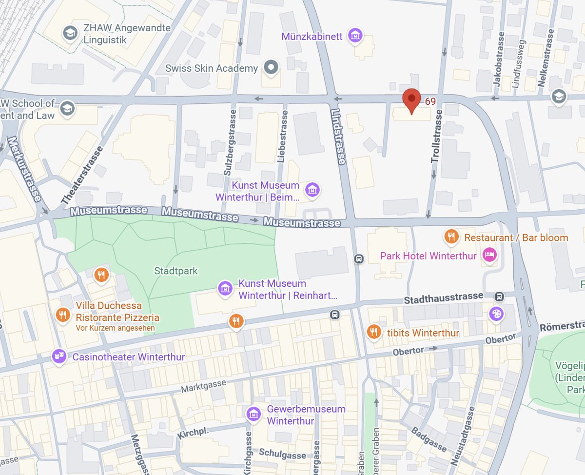 Google Maps: St.-Georgen-Strasse 69, Turnhalle Lind Nord Winterthur
